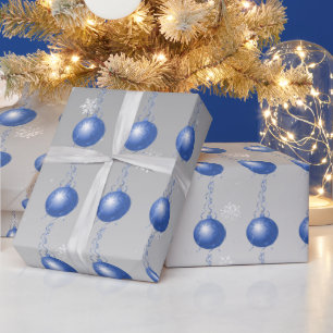 Blue Fancy Ornament Wrapping Paper