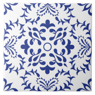 Blue Fanfare Ceramic Tile