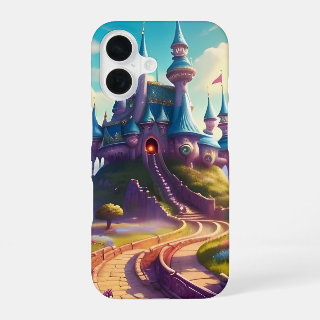 Blue Fantasy Castle Iphone Case (Back)