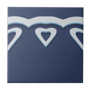 Blue Fantasy Forest Mural Woodland Border Scroll Ceramic Tile