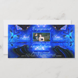 Blue Fantasy Invitation Photo Card