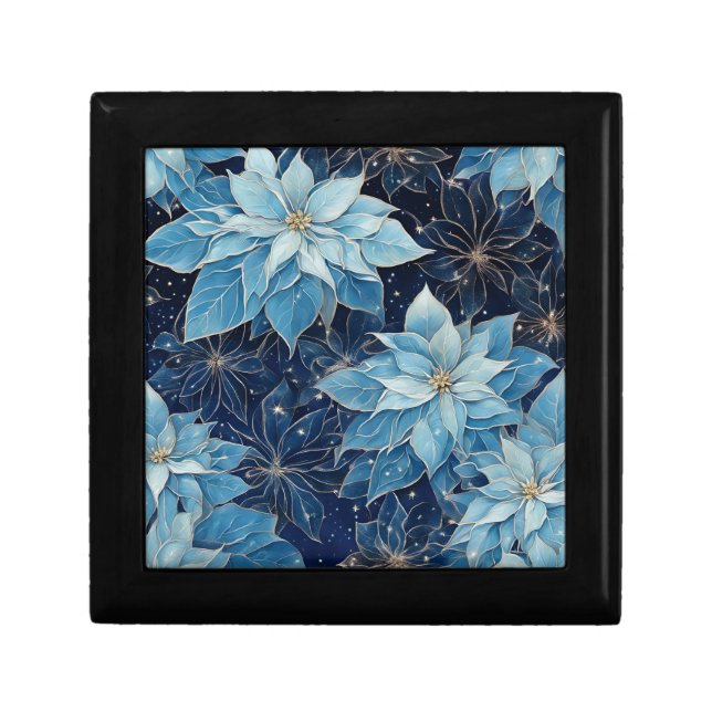 Blue Fantasy Poinsettia Gift Box (Front)