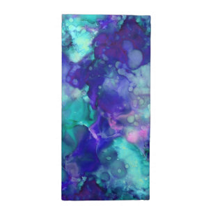 blue fantasy watercolors : cloth napkin