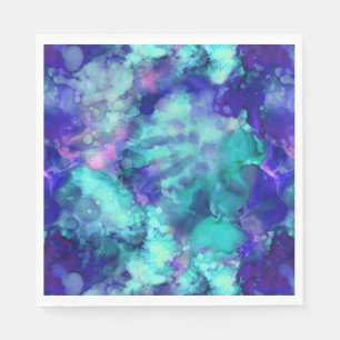 blue fantasy watercolors : napkins