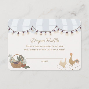 Blue Farmers Market Farm Diaper Raffle Insert