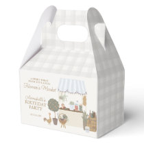 Blue Farmers Market Farm Fresh Birthday Favor Boxes