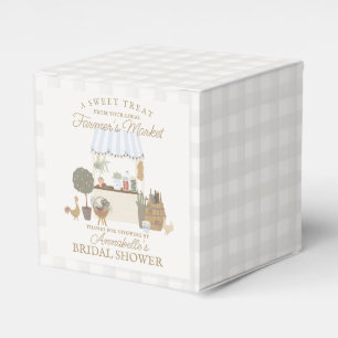 Blue Farmers Market Farm Fresh Bridal Shower Favor Boxes