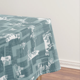 Blue Farmhouse Animals Tablecloth