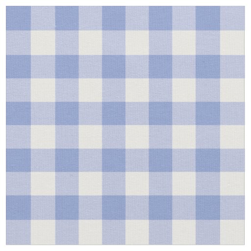 Blue Farmhouse Gingham Plaid Checkered Pattern Fabric