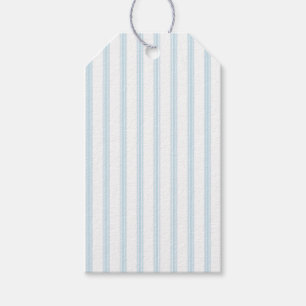 Blue Farmhouse Rustic Vintage Ticking Stripe Gift Tags
