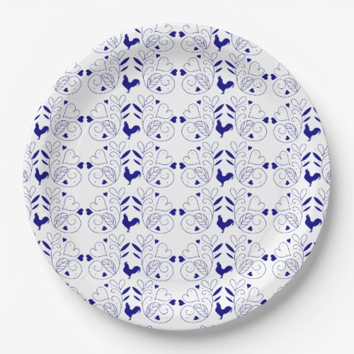 Blue Farmhouse Style Paper Plate