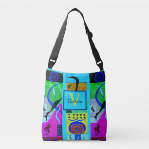 Blue Fashion Abstract Inspiration From Matisse Crossbody Bag
