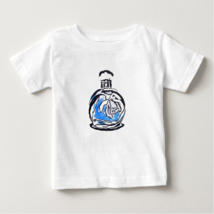 Blue fashion illustration perfume bottle baby T-Shirt