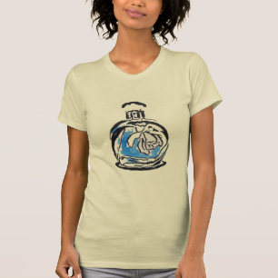 Blue fashion illustration perfume bottle T-Shirt