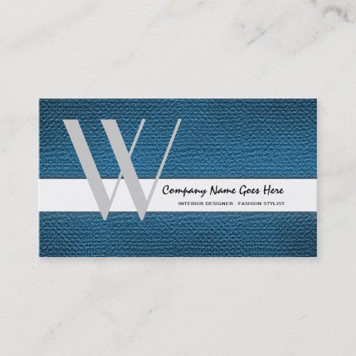 Blue fashion stylist seamstress tailor business card templates