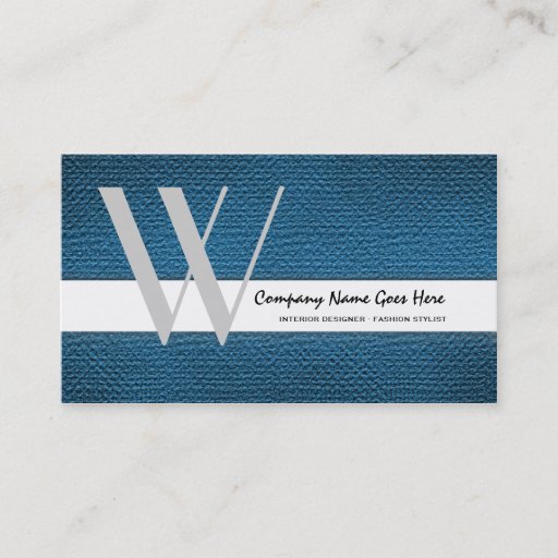 Customizable Blue fashion stylist seamstress tailor business card templates