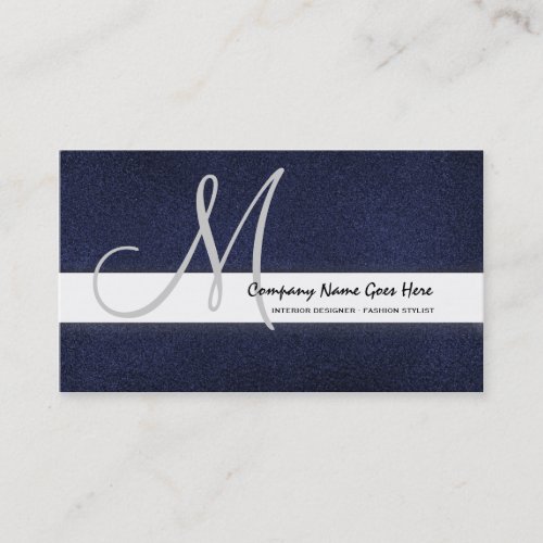 Blue fashion stylist suede business card templates