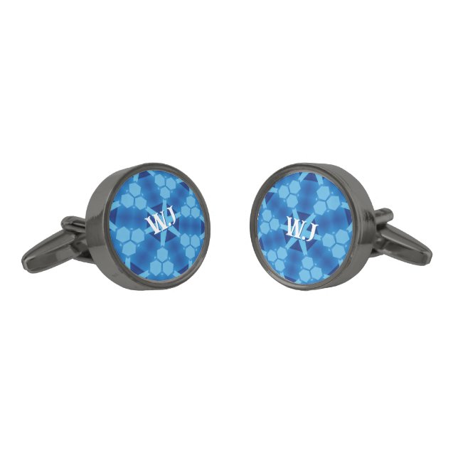 Blue Fashion Wedding  Cufflinks (Angled)