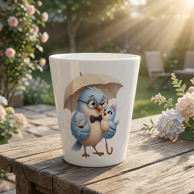  Blue Father Bird Latte Mug  (Creator Uploaded)