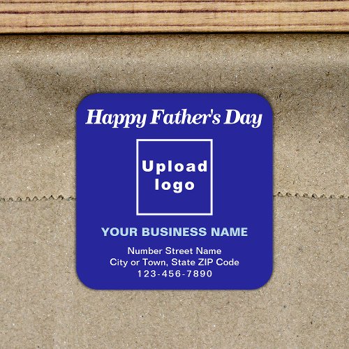 Blue Fathers Day Business Square Sticker