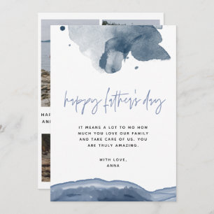 Blue Father's Day Card for Husband From Wife Photo