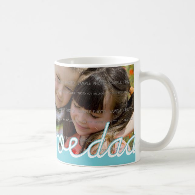 Blue Father's Day Personalized Mugs with Photo (Right)