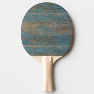 Blue Faux Beach Wood Texture Ping Pong Paddle