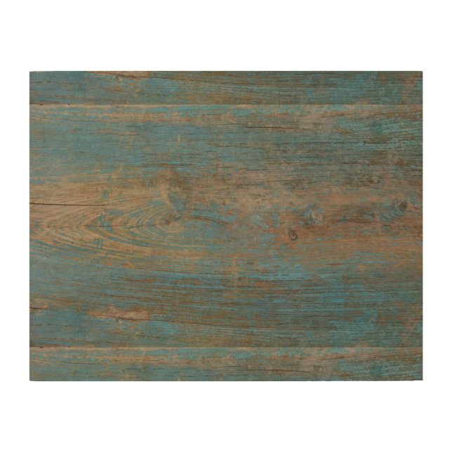 Blue Faux Beach Wood Texture Wall Art (Front)