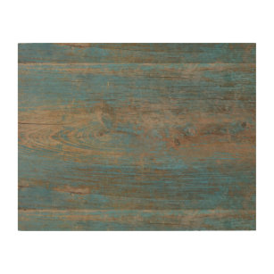 Blue Faux Beach Wood Texture Wood Wall Art