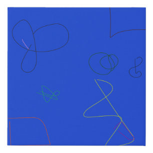 Blue Faux Canvas Print