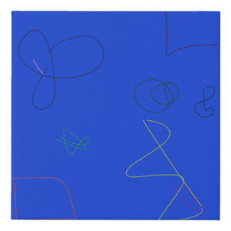 Blue Faux Canvas Print