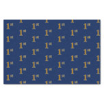 [ Thumbnail: Blue, Faux Gold 1st (First) Event Tissue Paper ]