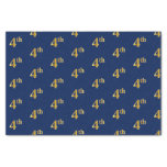 [ Thumbnail: Blue, Faux Gold 4th (Fourth) Event Tissue Paper ]