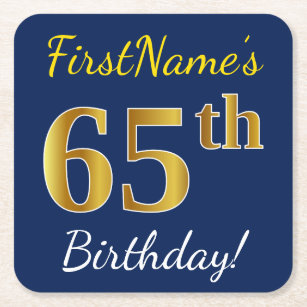 65th Birthday Coasters Drink Coasters Zazzle