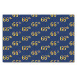 [ Thumbnail: Blue, Faux Gold 66th (Sixty-Sixth) Event Tissue Paper ]