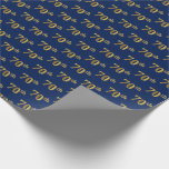 Blue, Faux Gold 70th (Seventieth) Event Wrapping Paper<br><div class="desc">This wrapping paper design features the ordinal number "70th" with a faux/imitation gold-like appearance. It also features a blue colored background. It could be used when wrapping gifts being given for somebody’s seventieth birthday, or perhaps for a married couple’s seventieth wedding anniversary, or for some other 70th event or occasion....</div>