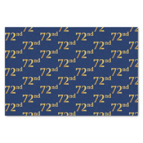 Blue Faux Gold 72nd Seventy_Second Event Tissue Paper