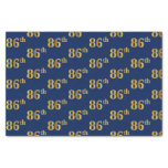 [ Thumbnail: Blue, Faux Gold 86th (Eighty-Sixth) Event Tissue Paper ]