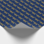 [ Thumbnail: Blue, Faux Gold 86th (Eighty-Sixth) Event Wrapping Paper ]
