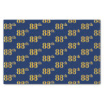 [ Thumbnail: Blue, Faux Gold 88th (Eighty-Eighth) Event Tissue Paper ]