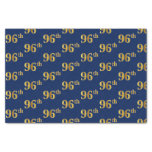 [ Thumbnail: Blue, Faux Gold 96th (Ninety-Sixth) Event Tissue Paper ]