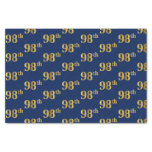 [ Thumbnail: Blue, Faux Gold 98th (Ninety-Eighth) Event Tissue Paper ]
