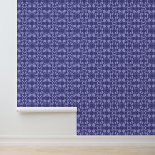 Blue Faux Lace Pattern Wallpaper Wallpaper
