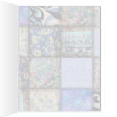 Blue Faux Patchwork Quilting Pattern Cards (Inside (Right))