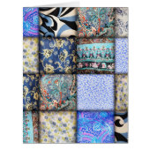 Blue Faux Patchwork Quilting Pattern Cards (Front)