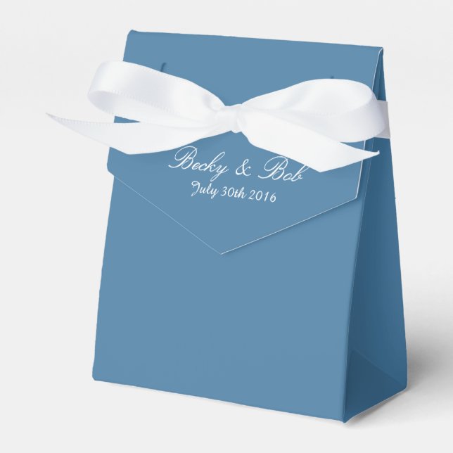 Blue Favor Boxes (Front Side)