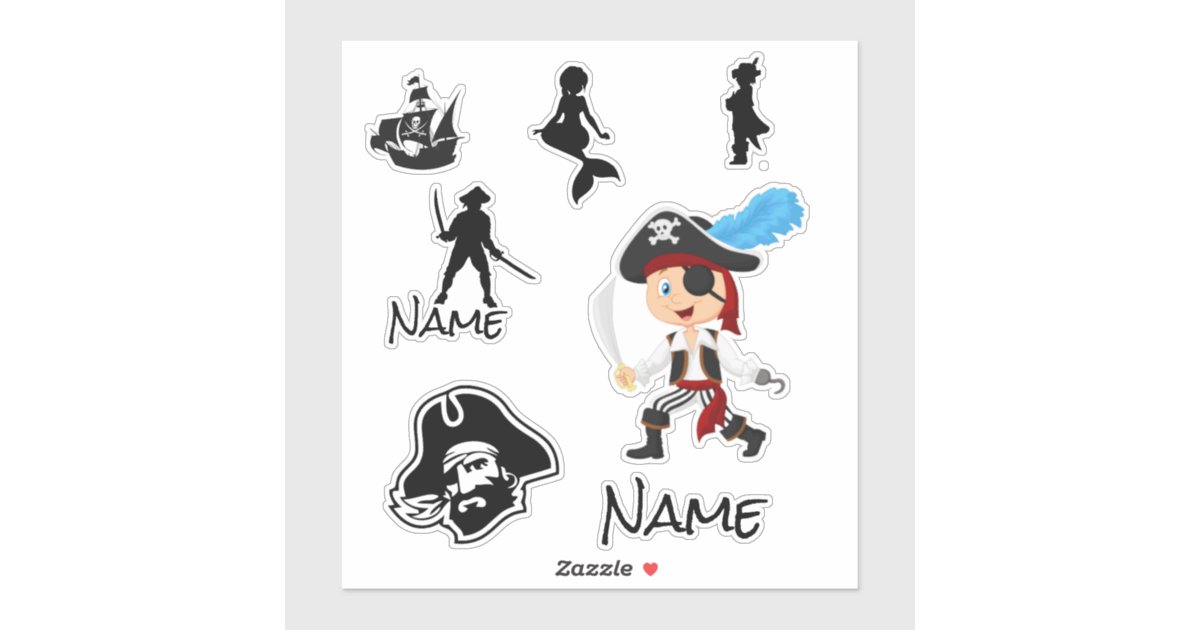 Blue Feather Captain Sticker | Zazzle
