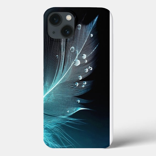 Blue feather Case-Mate iPhone Case (Back)