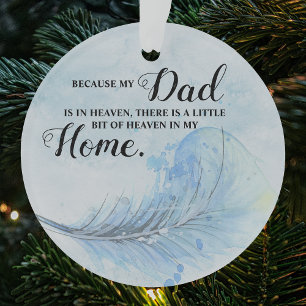 Blue Feather   heavenly Christmas Tree Ornament