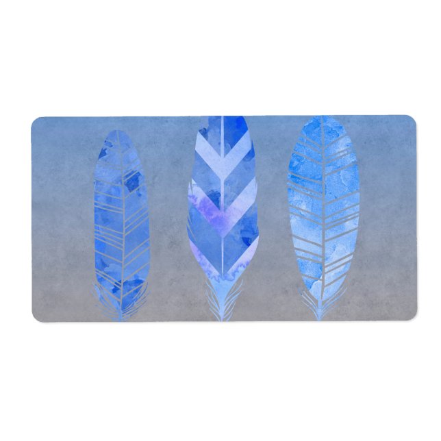 Blue Feather Label (Front)